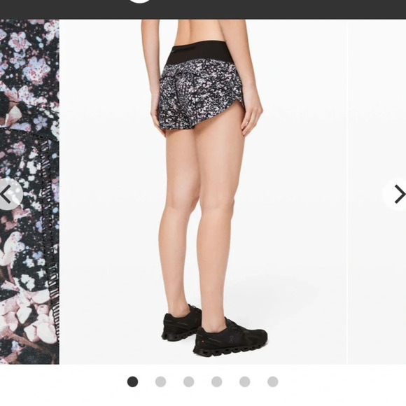 Lululemon floral work out shorts size 8 in great condition - Picture 1 of 7